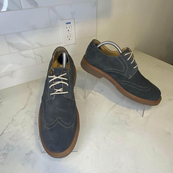 G.H.Bass BASS-BERNARD Wing-Tip Suede Oxfords Men's US 10M - Picture 1 of 7